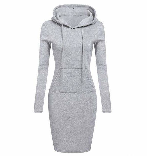 The Best Autumn Winter Warm Sweatshirt Long-sleeved Dresses Online - Source Silk