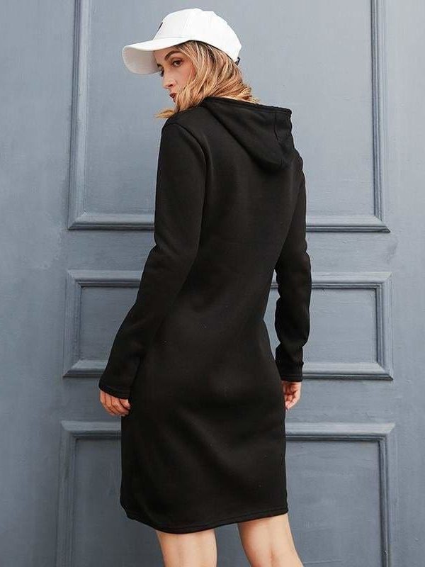 The Best Autumn Winter Warm Sweatshirt Long-sleeved Dresses Online - Source Silk