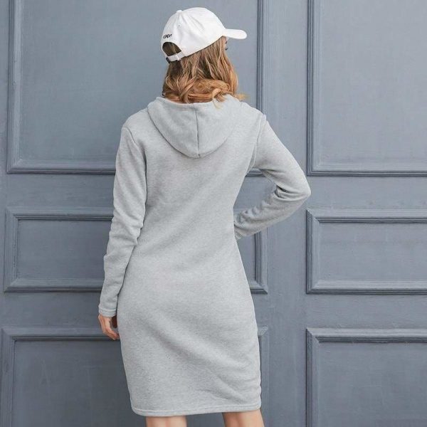 The Best Autumn Winter Warm Sweatshirt Long-sleeved Dresses Online - Source Silk