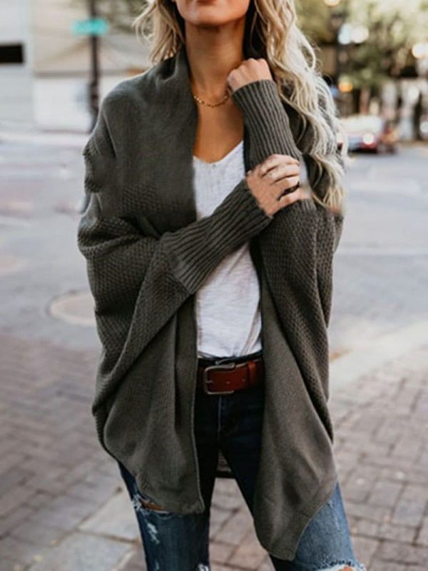 The Best Autumn winter women cardigan batwing sleeve casual coat clothes Online - Takalr