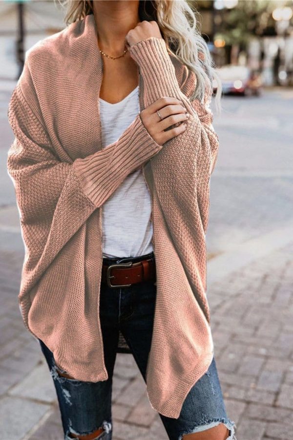 The Best Autumn winter women cardigan batwing sleeve casual coat clothes Online - Takalr