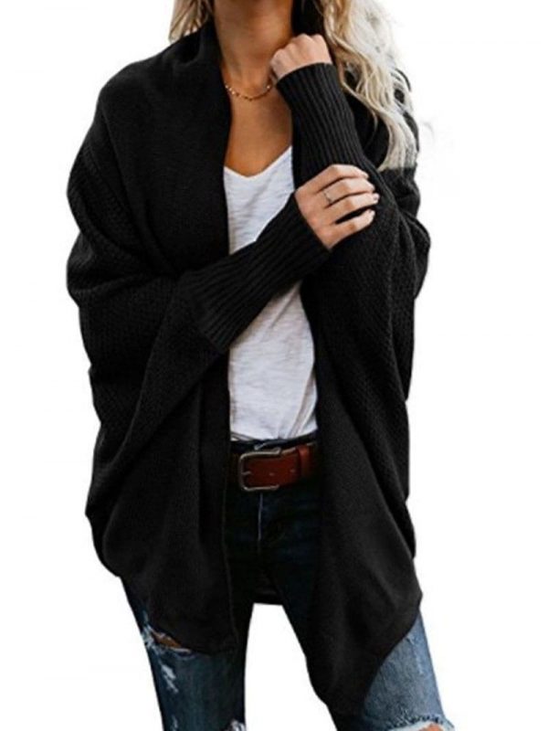 The Best Autumn winter women cardigan batwing sleeve casual coat clothes Online - Takalr