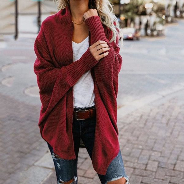 The Best Autumn winter women cardigan batwing sleeve casual coat clothes Online - Takalr