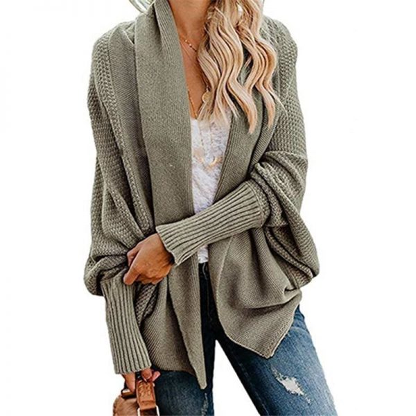 The Best Autumn winter women cardigan batwing sleeve casual coat clothes Online - Takalr