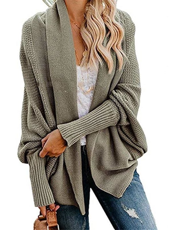 The Best Autumn winter women cardigan batwing sleeve casual coat clothes Online - Takalr