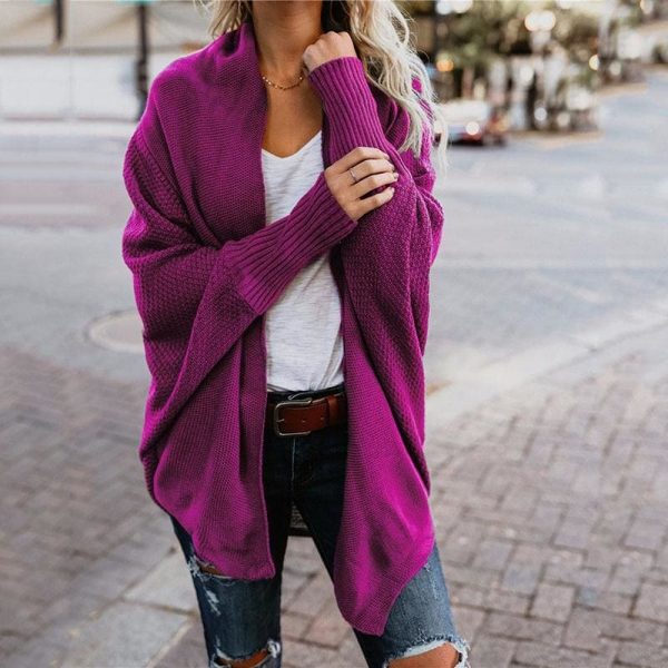 The Best Autumn winter women cardigan batwing sleeve casual coat clothes Online - Takalr