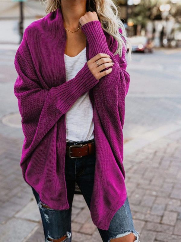 The Best Autumn winter women cardigan batwing sleeve casual coat clothes Online - Takalr