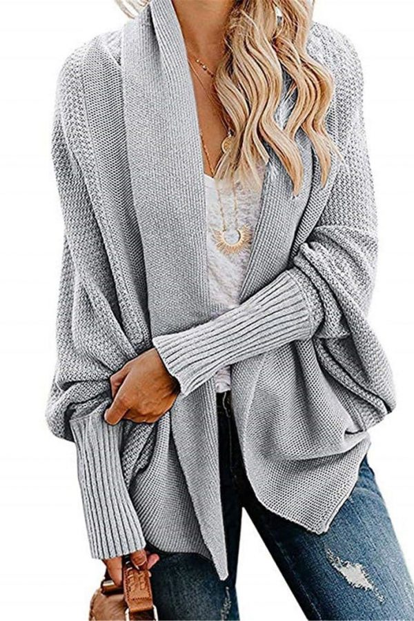 The Best Autumn winter women cardigan batwing sleeve casual coat clothes Online - Takalr