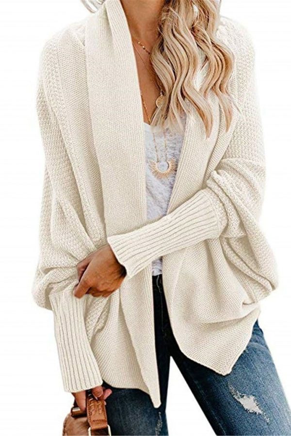 The Best Autumn winter women cardigan batwing sleeve casual coat clothes Online - Takalr