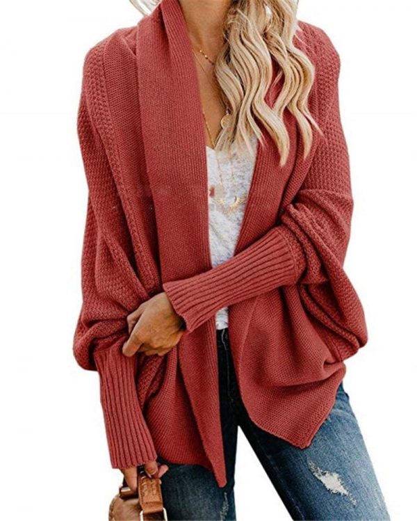 The Best Autumn winter women cardigan batwing sleeve casual coat clothes Online - Takalr