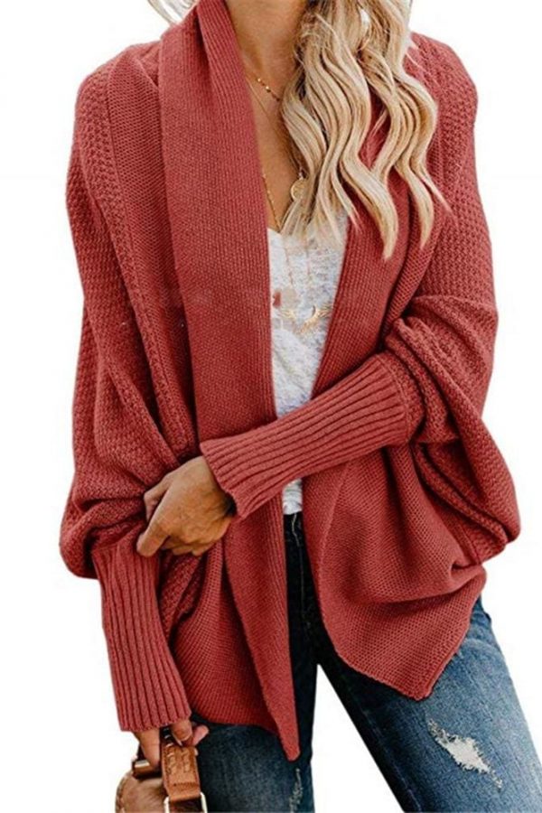 The Best Autumn winter women cardigan batwing sleeve casual coat clothes Online - Takalr