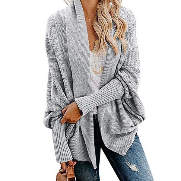 The Best Autumn winter women cardigan batwing sleeve casual coat clothes Online - Takalr