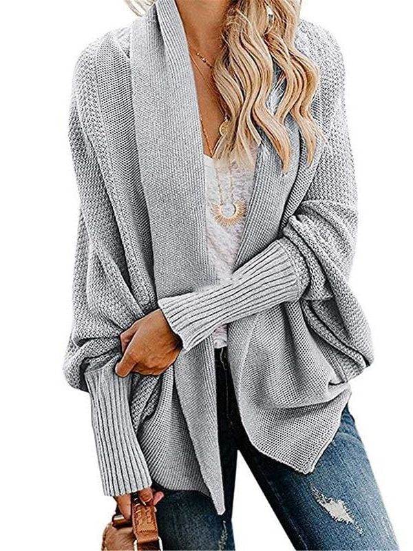 The Best Autumn winter women cardigan batwing sleeve casual coat clothes Online - Takalr