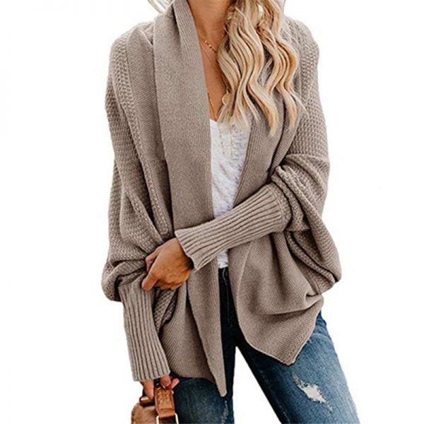 The Best Autumn winter women cardigan batwing sleeve casual coat clothes Online - Takalr