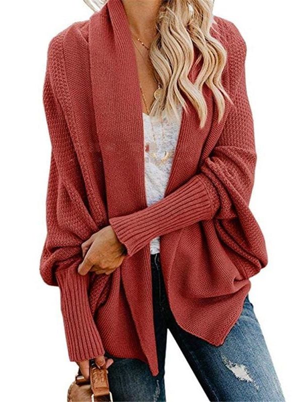 The Best Autumn winter women cardigan batwing sleeve casual coat clothes Online - Takalr