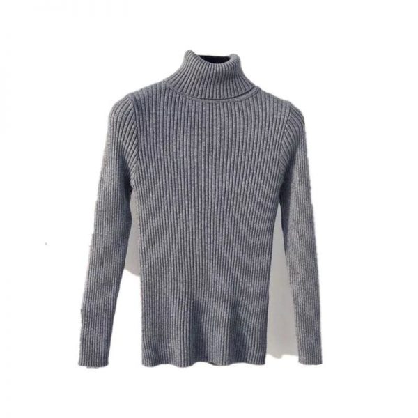 The Best Autumn winter Women Knitted Turtleneck Sweater Soft Elasticity Pullovers Online - Takalr