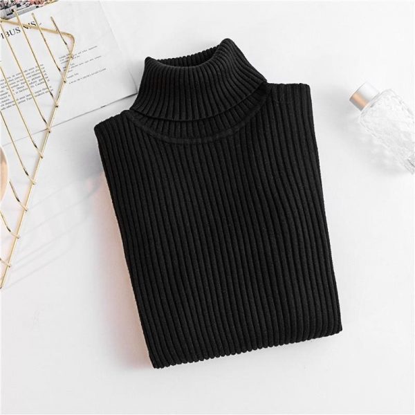 The Best Autumn winter Women Knitted Turtleneck Sweater Soft Elasticity Pullovers Online - Takalr