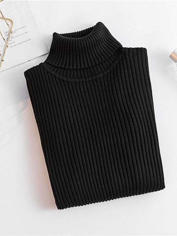 The Best Autumn winter Women Knitted Turtleneck Sweater Soft Elasticity Pullovers Online - Takalr