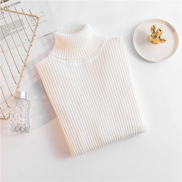 The Best Autumn winter Women Knitted Turtleneck Sweater Soft Elasticity Pullovers Online - Takalr