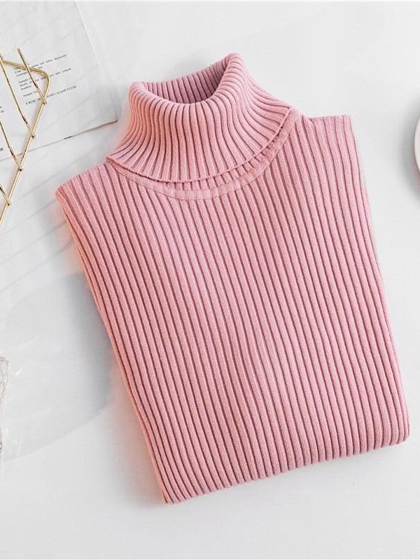 The Best Autumn winter Women Knitted Turtleneck Sweater Soft Elasticity Pullovers Online - Takalr