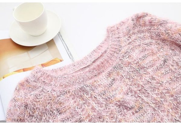 The Best Autumn Winter Women's Knitted Sweater Puff Sleeve Mohair Short Sweaters Online - Takalr