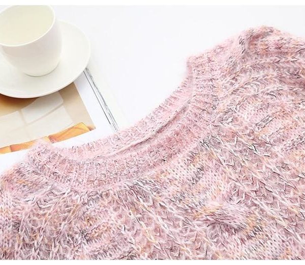 The Best Autumn Winter Women's Knitted Sweater Puff Sleeve Mohair Short Sweaters Online - Takalr