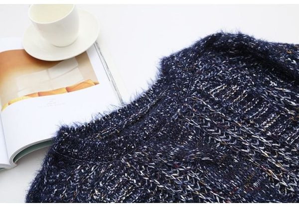 The Best Autumn Winter Women's Knitted Sweater Puff Sleeve Mohair Short Sweaters Online - Takalr