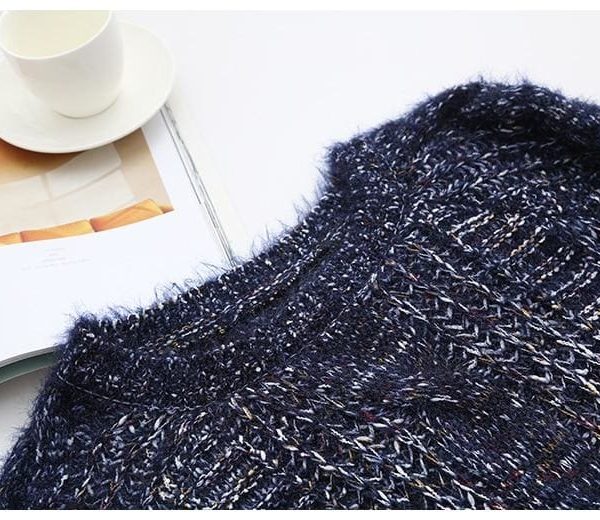 The Best Autumn Winter Women's Knitted Sweater Puff Sleeve Mohair Short Sweaters Online - Takalr