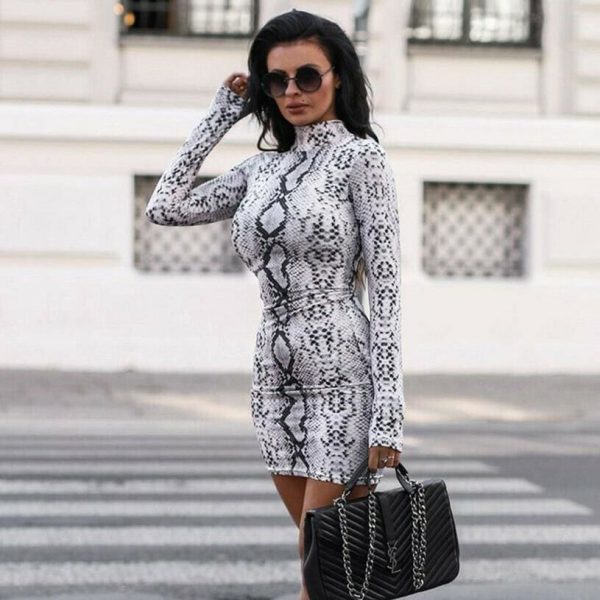 The Best Autumn Women Dress Sexy Long Sleeve Stretch Package Hip Bodycon Mini Dress Party Club Ladies Casual Dress Streetwear Online - Takalr