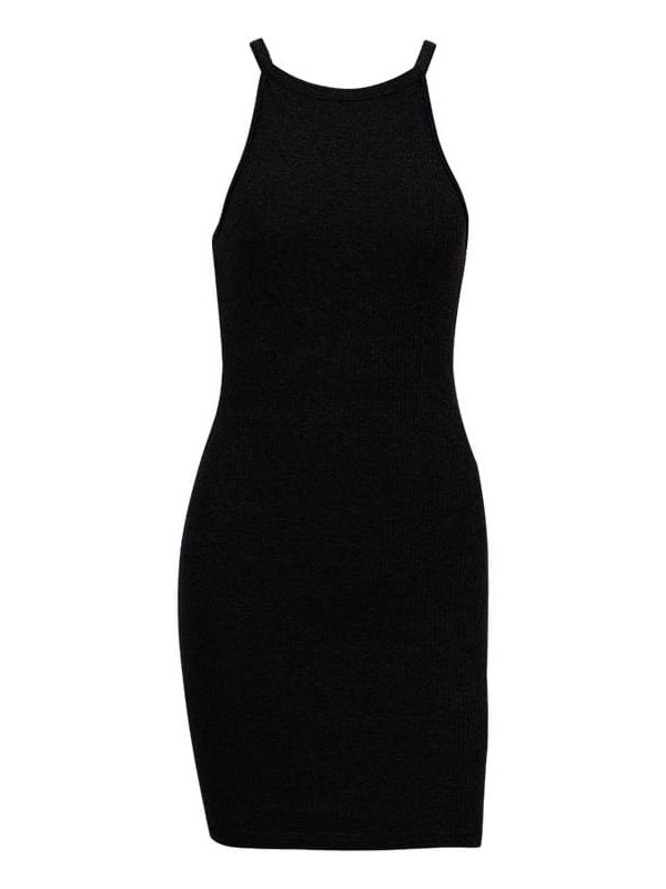 The Best Basic Dress Summer New Women Stretched Sleeveless Rib Knit Dress Online - Takalr