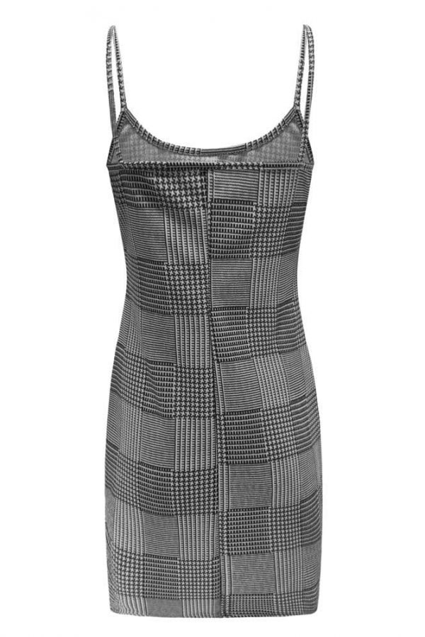 The Best Best Sale Plaid Spaghetti Strap Mini Bodycon Dress Women Wear Online - Takalr