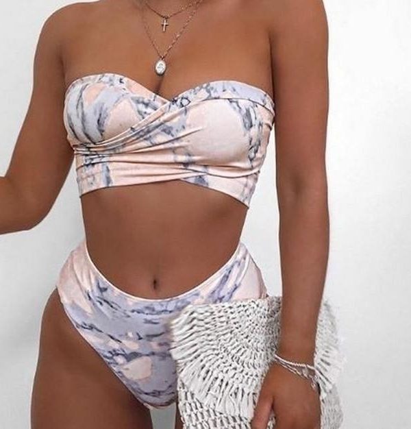 The Best Bikini Set Push-up Bra High Waist Strapless Swimsuit Swimwear Beachwear Online - Takalr