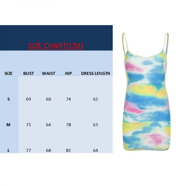 The Best Bodycon Dress 2019 Fashion Women Sexy Tie Dye Dress Ladies Summer Beach Strap Mini Dresses Package Hip Sundress Online - Takalr