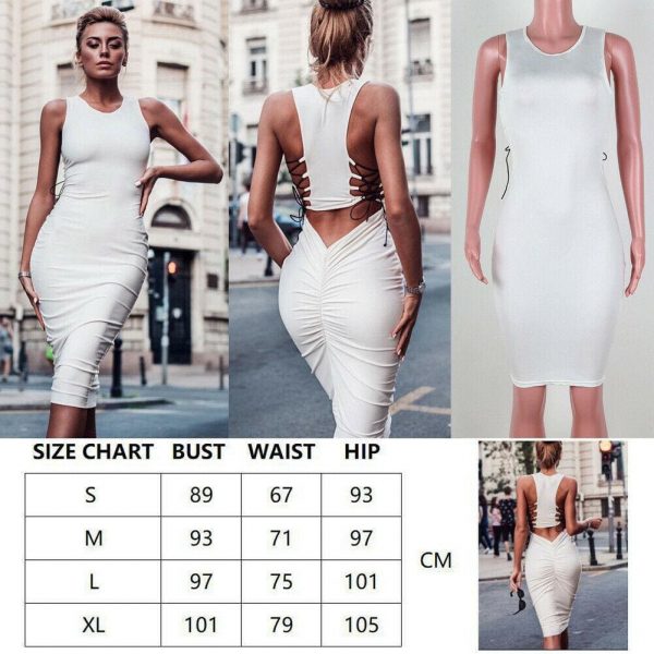 The Best Bodycon Dress Women Sexy Bandage Side Hollow Out Package Hip Gown Dress Ladies Club Party Slim Short Mini Dress Online - Takalr