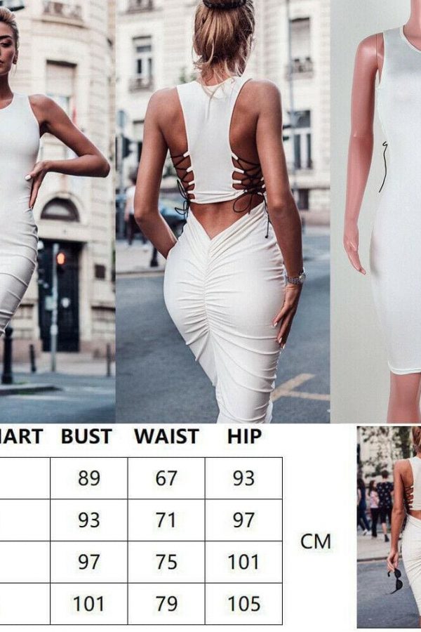 The Best Bodycon Dress Women Sexy Bandage Side Hollow Out Package Hip Gown Dress Ladies Club Party Slim Short Mini Dress Online - Takalr