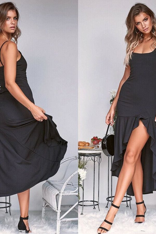 The Best Boho Dress Sleeveless Ruffle Party Cocktail Girls Ladies Clubwear Sundress Online - Takalr