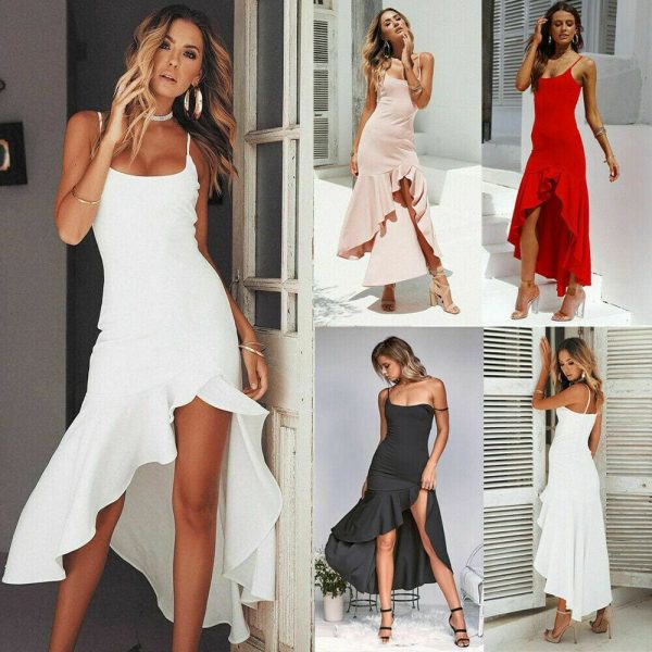 The Best Boho Dress Sleeveless Ruffle Party Cocktail Girls Ladies Clubwear Sundress Online - Takalr