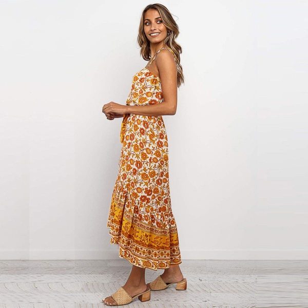 The Best Boho Floral Casual Long Maxi Dress Evening Party Cocktail Beach Holiday Sundress Online - Takalr