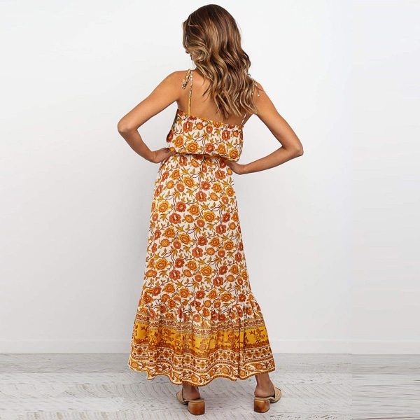 The Best Boho Floral Casual Long Maxi Dress Evening Party Cocktail Beach Holiday Sundress Online - Takalr