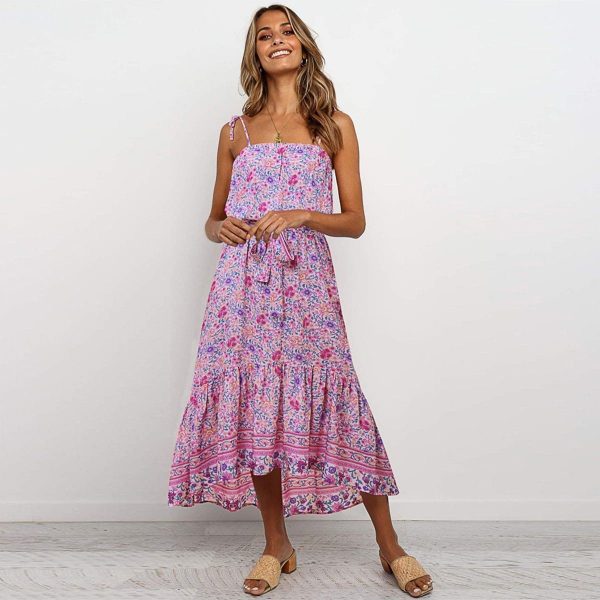 The Best Boho Floral Casual Long Maxi Dress Evening Party Cocktail Beach Holiday Sundress Online - Takalr