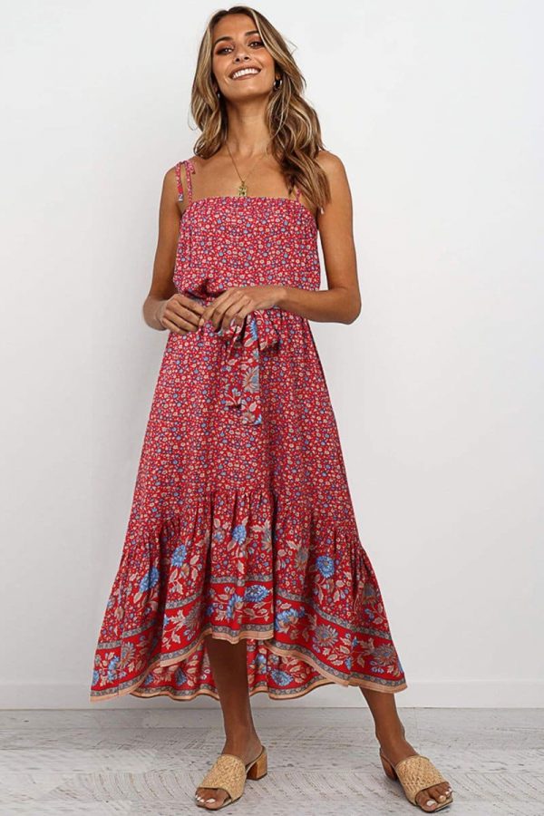 The Best Boho Floral Casual Long Maxi Dress Evening Party Cocktail Beach Holiday Sundress Online - Takalr