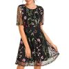 The Best Boho Floral Short Mini Dress Elegant Women Evening Party Vestidos Sundress Online - Takalr