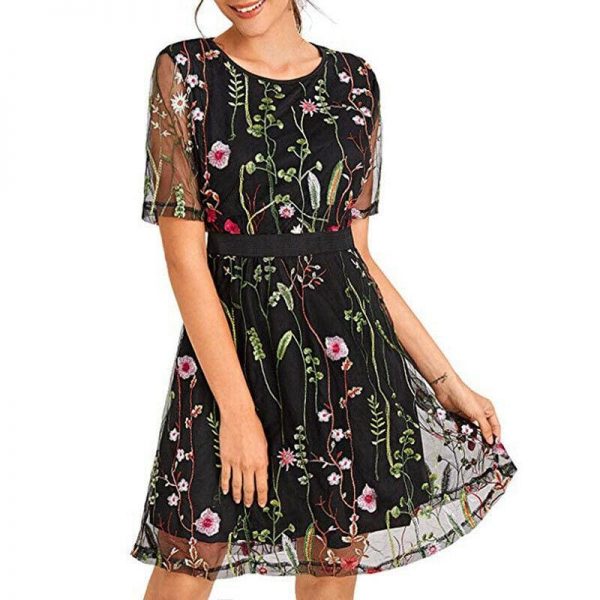 The Best Boho Floral Short Mini Dress Elegant Women Evening Party Vestidos Sundress Online - Takalr