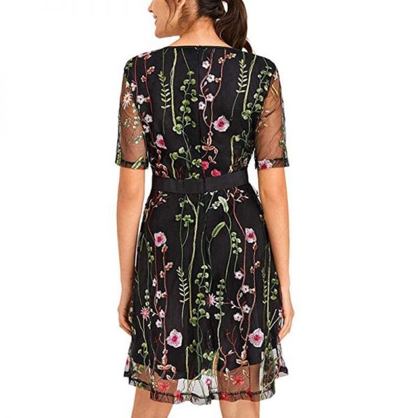 The Best Boho Floral Short Mini Dress Elegant Women Evening Party Vestidos Sundress Online - Takalr