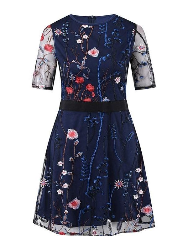 The Best Boho Floral Short Mini Dress Elegant Women Evening Party Vestidos Sundress Online - Takalr