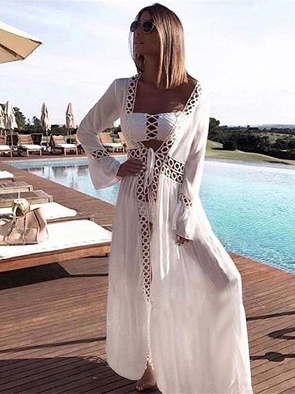 The Best Boho Long Bikini Cover Up Swimwear Beach Bathing Kaftan Maxi Dress Online - Takalr