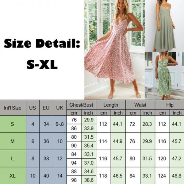 The Best Boho Print Maxi Dress Sleeveless Evening Party Beach Dress V-Neck Sundress Backless Online - Takalr