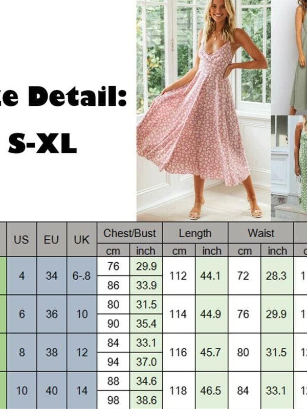 The Best Boho Print Maxi Dress Sleeveless Evening Party Beach Dress V-Neck Sundress Backless Online - Takalr