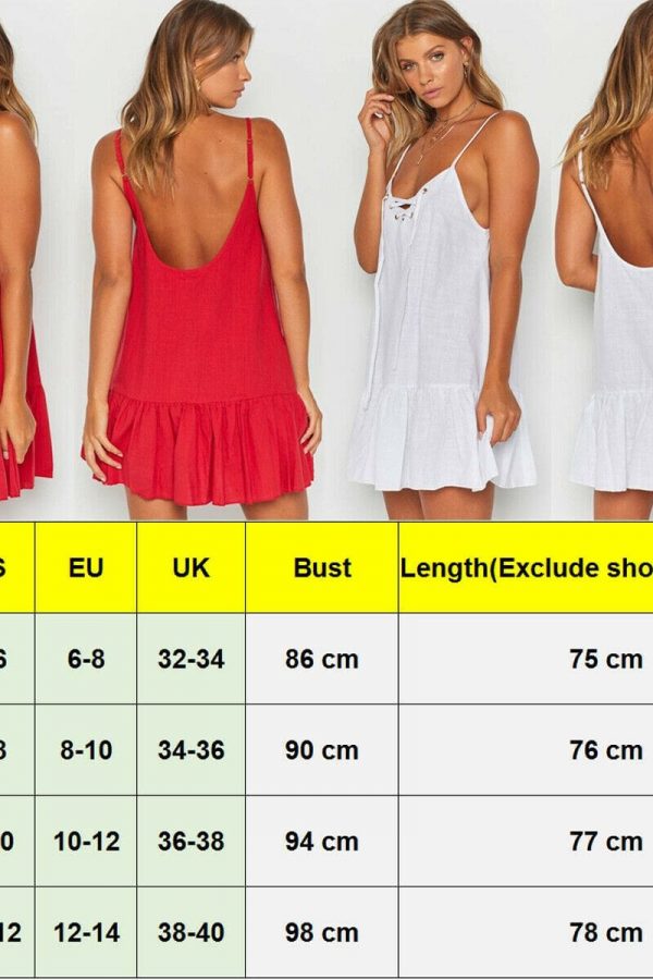 The Best Boho Solid Sleeveless Mini Dress Ladies Beach Holiday Loose Dress Online - Takalr