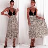 The Best Boho Women Chiffon High Waist Summer Beach Long Maxi Dress Leopard Print Ladies Bandage Party Split Skirt Hot Online - Takalr